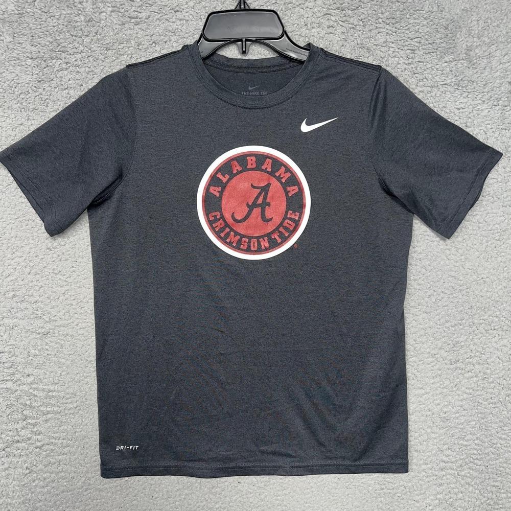 Nike Alabama Crimson Tide T Shirt Men's XL Gray Dri-Fit Primetime Alternate Logo